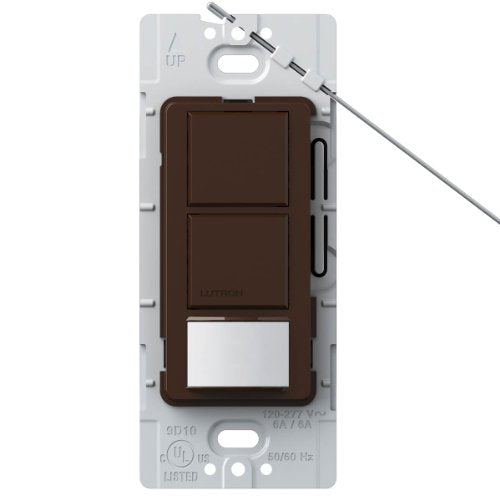 Lutron Lutron MS-OPS6-DDV-BR Maestro 6 Amp Single Pole Dual Circuit Occupancy Sensing Switch, Brown - color: Brown