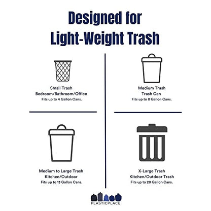 Plasticplace 40-45 Gallon Trash Bags │12 Microns │ Black High Density Garbage Can Liners │ 40" x 48" (250 Count) - color: Black, size: 1 Count (Pack of 250)