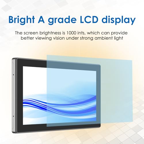 High Brightness 15.6 Inch Industrial Outdoor Open Frame Touch Screen Monitor Wall Mount Embedded Touch Monitor - VGA+HDMI+DVI Port - 16:9 - size: 15.6 IN