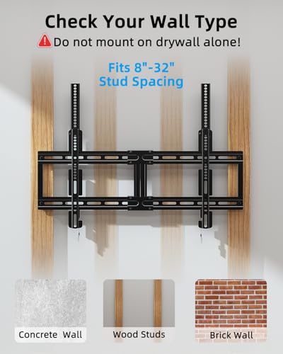 HOME VISION Ultra Slim Fixed TV Wall Mount 40-100", VESA 800x600, 200 lbs - size: 40-100 Inch