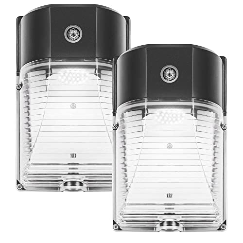 CINOTON 26W LED Wall Pack Light with Dusk to Dawn Sensor 5000k Bronze 2Pack - color: Bronze, size: 2 Pack-5000k