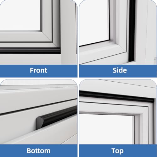 Kneelisa Wedge-Shape Window Weather Stripping Door Frame Seal 196” Black - color: Black, size: 196"