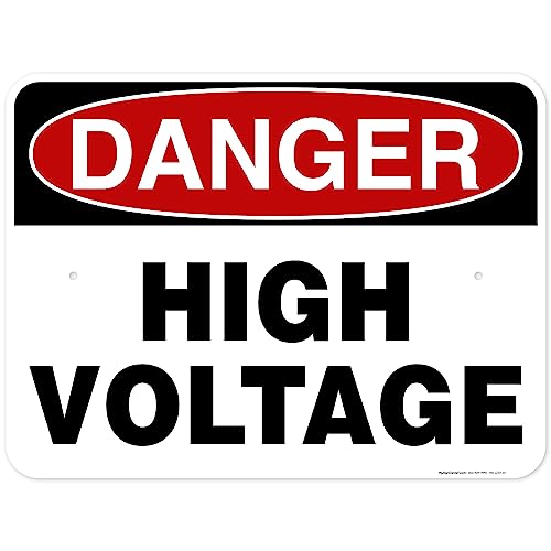 Danger High Voltage Sign, 18x24 Inches, Rust Free .063 Aluminum, Fade - size: 18x24 - Aluminum