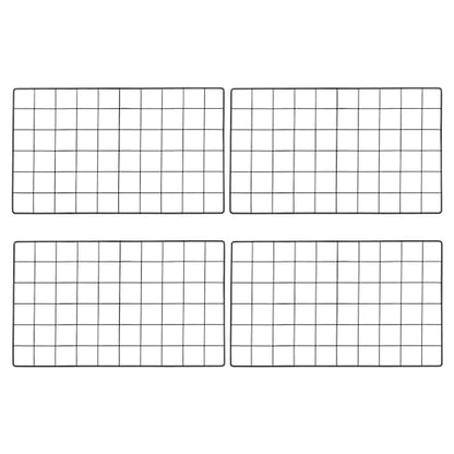 PATIKIL Wall Grid Panel Metal Wire Photo 20x12 Black 4Pcs - color: Black, size: 20x12inch