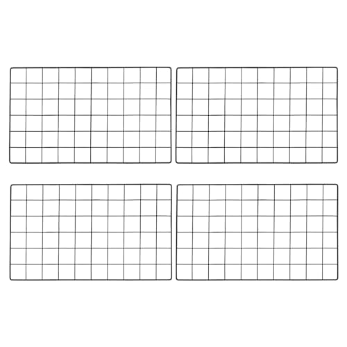 PATIKIL Wall Grid Panel Metal Wire Photo 20x12 Black 4Pcs - color: Black, size: 20x12inch