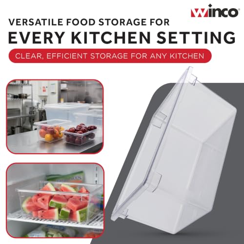 Winco 18" x 26" Clear Food Storage Box - size: 18" x 26", style: 12" Deep