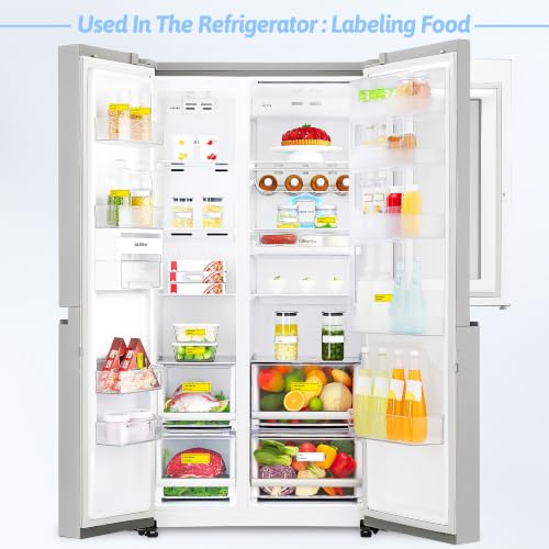 600 Pcs 1 inch X 3 inch Restaurant Quality Shelf Life Food Rotation Labels, Self-Adhesive Removable for Reusable Containers, Food Safety Date Sticker, Leftover Labels (AllYellow1X3inch) - style: AllYellow1X3inch