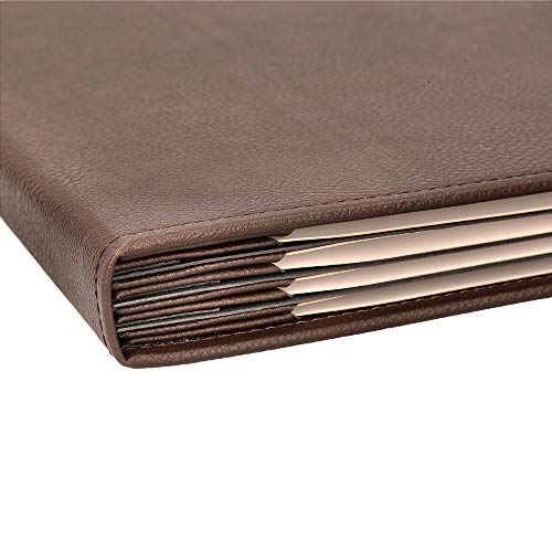 Menu Covers Made of Premium Faux Leather (10-Pack) - 8.5" X 11" - 8 Views - Brown - color: Brown, size: 8 Views