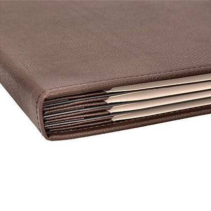 Menu Covers Made of Premium Faux Leather (10-Pack) - 8.5" X 11" - 8 Views - Brown - color: Brown, size: 8 Views