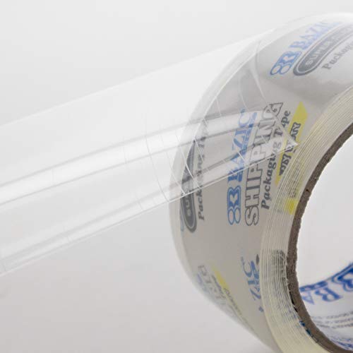 BAZIC Super Clear Heavy Duty Packing Tape 1.88" x 54.6 Yards, Shipping Mailing Moving Sealing Tapes, 1-Unit - size: 1-Pack