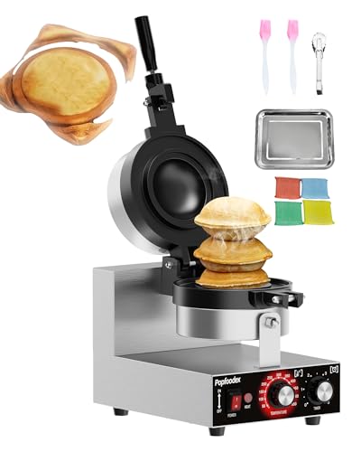 Ufo Burger Maker Machine, 110V Electric Ufo Sandwich Maker w/Adjustable Temperature and Timer, Stainless Steel Ice Cream Burger Maker for Dining Room, Kitchen, Restaurant, Burger Sealer - style: Burger Press