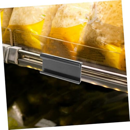 Cabilock 10-Pack Clip-On Shelf Label Holders for Storage Bins and Retail