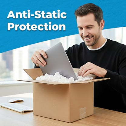 MagicWater Packing Peanuts for Shipping - White - S Shaped - .25 Cu Ft - size: 1/4 Cu Ft