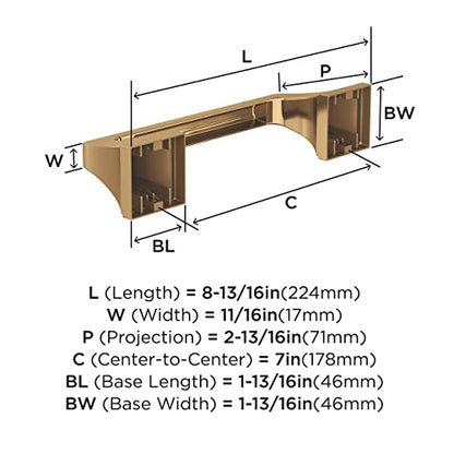 Amerock Mulholland 8-13/16" Champagne Bronze Pivoting Toilet Paper Holder - color: Champagne Bronze, size: Toilet Paper Holder