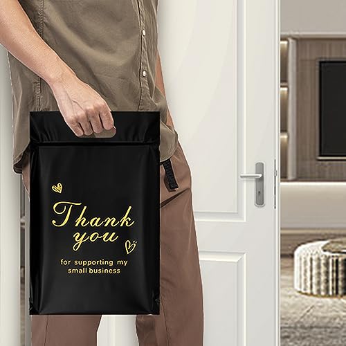 Thank You Poly Mailers with Handle, 12x15.5 Inch 50 Pcs - color: Thank You, size: 12x15.5 Inch 50 pcs