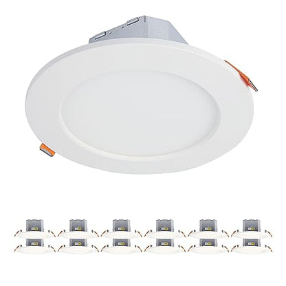 HALO 6" 900LM Canless LED Downlight 5CCT w/JBOX, Dimmable (12-Pack) - size: 6 inch 12PK