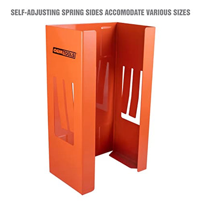OEMTOOLS 23126 Orange Magnetic Glove Dispenser, Disposable Gloves Box Holder, Magnetic Glove Box Holder for Wall Mount - color: Orange