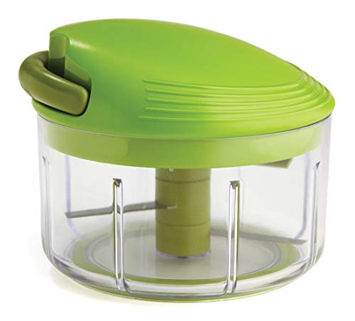 Kuhn Rikon Pull Chop Chopper/Manual Food Processor with Cord Mechanism, Green, 2-Cup - size: 2-Cup