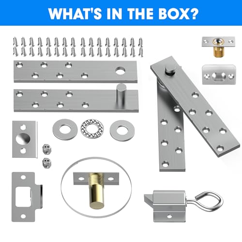 Pisman Pivot Door Hinges Heavy Duty, 360 Rotation for Secret Door - style: Pull Cable Style