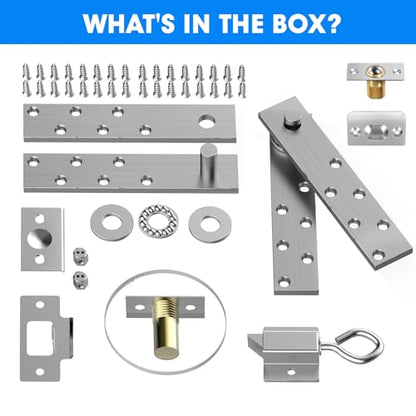 Pisman Pivot Door Hinges Heavy Duty, 360 Rotation for Secret Door - style: Pull Cable Style