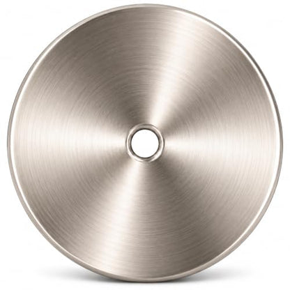 trust4care 4-Pack 2.0" Nickel Backplates of Bifold Closet Cabinet Knobs - color: Brushed Nickel