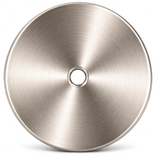 trust4care 4-Pack 2.0" Nickel Backplates of Bifold Closet Cabinet Knobs - color: Brushed Nickel