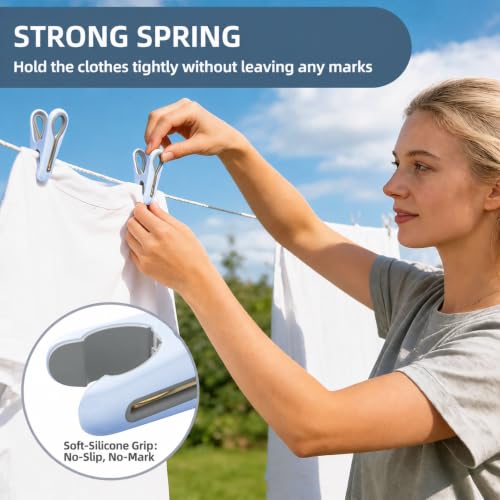 Clothes Pins, 36 Pack 2.5 Inch Plastic Clothespins with Storage Basket - color: Multicolor