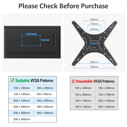 MOUNTUP Long Arm TV Wall Mount for Most 26-65 Inch TVs, Corner TV Mounts with 37.4 Inch Extension Arm, Smooth Swivel Tilt Single Stud Full Motion Bracket Max VESA 400x400mm, Holds to 77 lbs, MU0047 - size: 26-65 inch, 77 lbs, Indoor 37.4 inch Arm