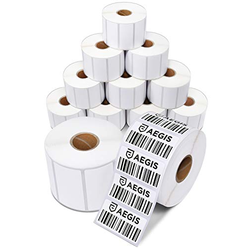 2" X 1” Direct Thermal Printer Labels (15600 Count, 12 Rolls) - size: 2" X 1"