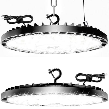 320W UFO High Bay LED Shop Lights, 2 Pack 45000LM Garage Lights - size: 320-2PACK