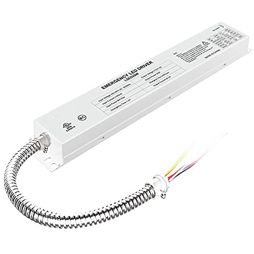 LED Emergency Backup Driver 20W, 120V-347VAC, Rechargeable UL Approved Backup Battery, Over 90mins Emergency Time, for LED troffer, Panel and Tubes White