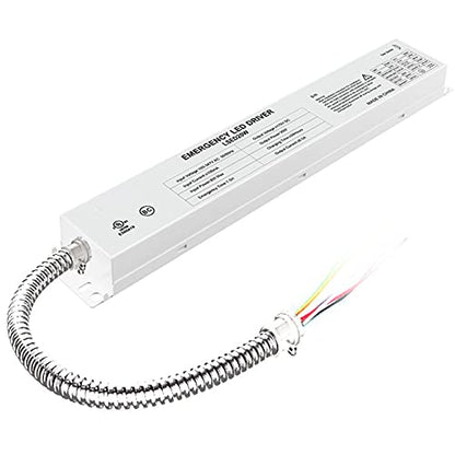 LED Emergency Backup Driver 20W, 120V-347VAC, Rechargeable UL Approved Backup Battery, Over 90mins Emergency Time, for LED troffer, Panel and Tubes White
