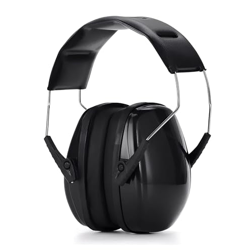 Hearing Protection Ear Muffs for Noise Reduction - color: Black