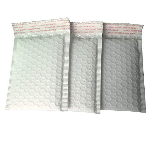 3.5x5 Inch White Poly Bubble Mailers Padded Envelopes, Self-Sealing Shipping Bags 50 Pack - size: 3.5X5 Inch