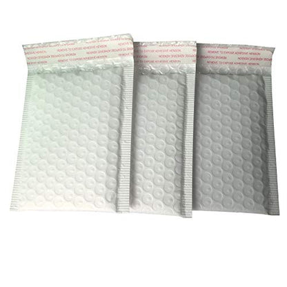 3.5x5 Inch White Poly Bubble Mailers Padded Envelopes, Self-Sealing Shipping Bags 50 Pack - size: 3.5X5 Inch