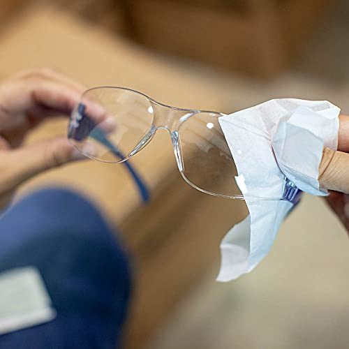 BISON LIFE Clear/Blue Safety Glasses for Men & Women, ANSI Z87.1, 12 Pack - color: Clear/Blue