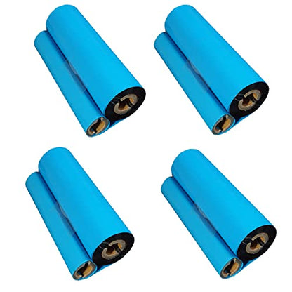 4 Rolls 4.33'' x 244' Premium Resin Enhanced Wax Ribbon, 110mm x 74m Black Thermal Transfer Ribbon, Desktop Barcode Thermal Label Printer Ribbons, 1/2'' Core, for Zebra GC, GK, GX, ZD & Eltron - size: 4.33''x244'｜4 Rolls
