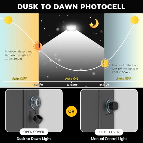 AIKVSXER 160W LED Wall Pack Light, 25600LM 6000K Dusk to Dawn Sensor, 8Pack