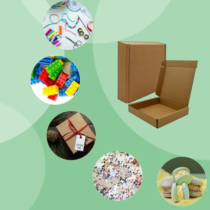 6x5x1 inch Small Shipping Boxes 50 Pack, Brown Corrugated Cardboard Mailers - size: 6x5x1 inch