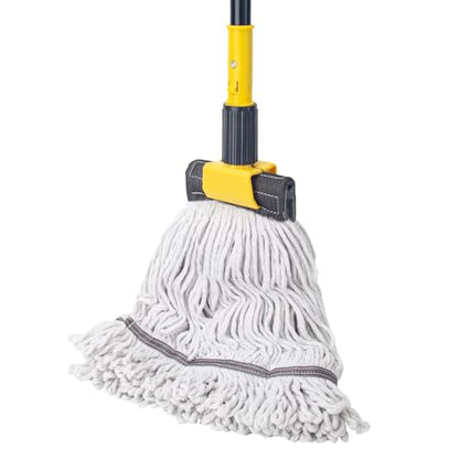 KeFanta 60" Heavy Duty Commercial Mops,Looped-End String Industrial Mop - size: 1 large industrial mop - Yellow