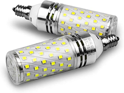 E12 LED Corn Bulbs, 15W, 6000K Daylight White, 1500LM, Small Edison Screw Bulbs, 120W Incandescent Equivalent, Pack of 4 - color: E12 Daylight White