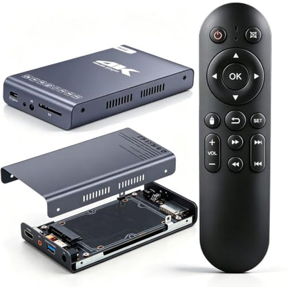 4K@60Hz H.265 Ultra HD Digital Media Player & HDD Enclosure 2 in 1