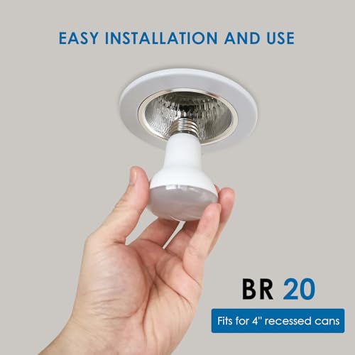 Jolux 10 Pack BR20 LED Bulb, 4000K Dimmable,1470 Lumens, 13.5W=100W - color: Coolwhite (4000k)
