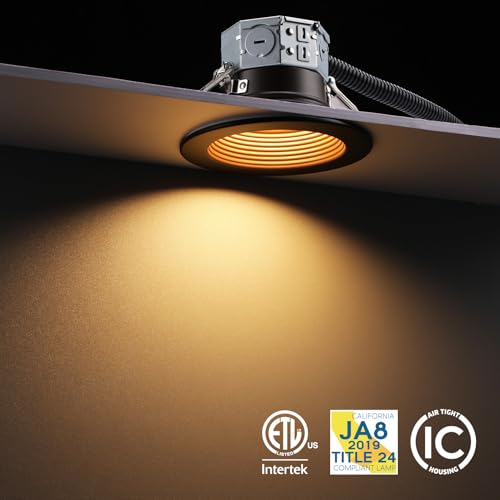 TORCHSTAR 8-Pack 5CCT 4 Inch LED Recessed Light Canless, Oil Rubbed Bronze - color: Oil Rubbed Bronze-5CCT, size: 4 Inch