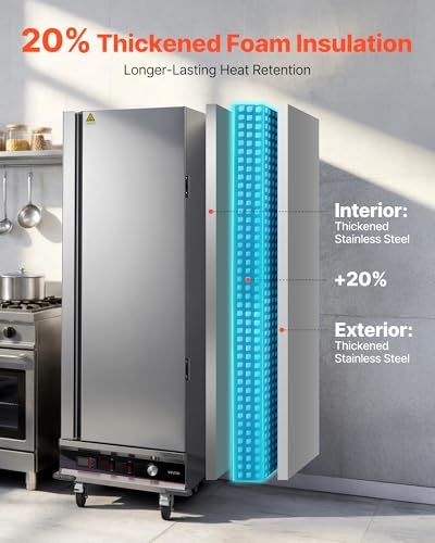 VEVOR Commercial Electric Food Warmer 16 Tier Stainless Steel Single-Door - size: 16 Tier