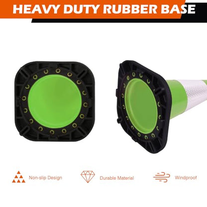 4-Pack 12" Green Cones - Reflective for Road/Construction - color: Green, size: 12inch