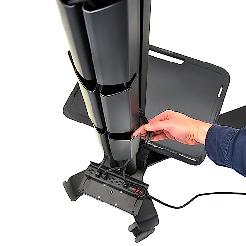 Ergotron – Neo-Flex Mobile MediaCenter VHD, Rolling Computer Cart – for Heavy Monitors or TVs Up to 75 Inches, 50 to 90 lbs – Black - size: 50-90 lbs