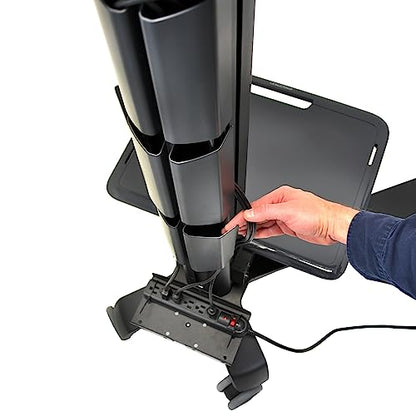 Ergotron – Neo-Flex Mobile MediaCenter VHD, Rolling Computer Cart – for Heavy Monitors or TVs Up to 75 Inches, 50 to 90 lbs – Black - size: 50-90 lbs