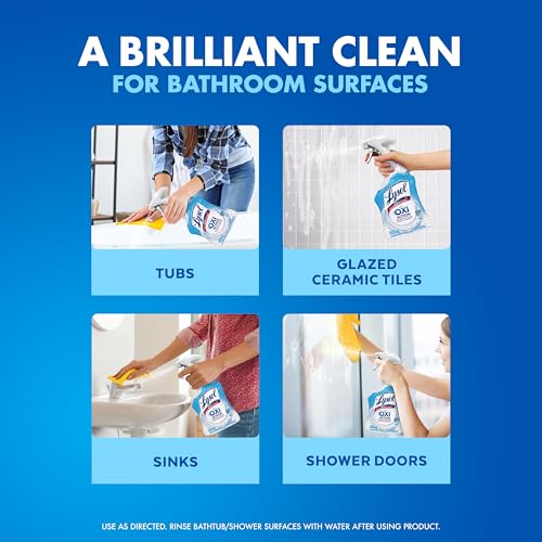 LYSOL OXI Action Bathroom Cleaner Spray, Disinfectant Spray, 32 oz - style: Hydrogen Peroxide