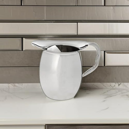 Winco 3 Quart Deluxe Bell Pitcher with Ice Catcher, Stainless Steel, Medium - size: 3 Quarts, style: Ice Catcher